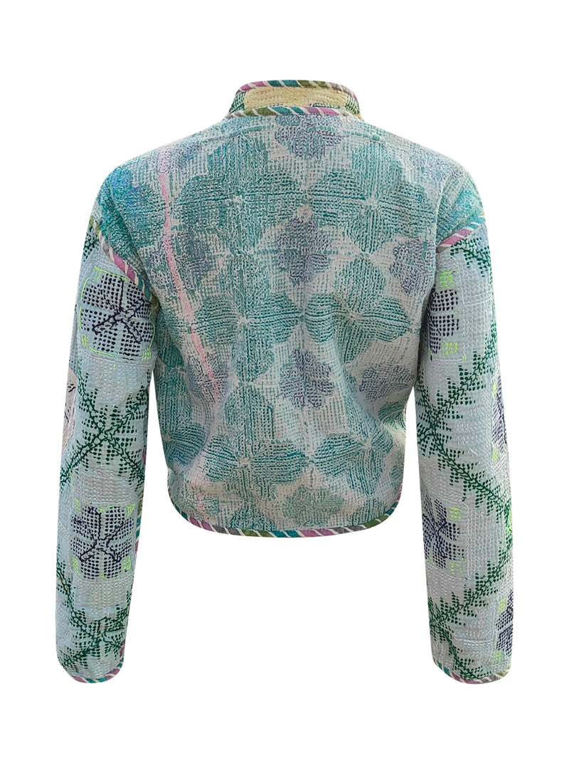 kantha vintage crop jacket breeza