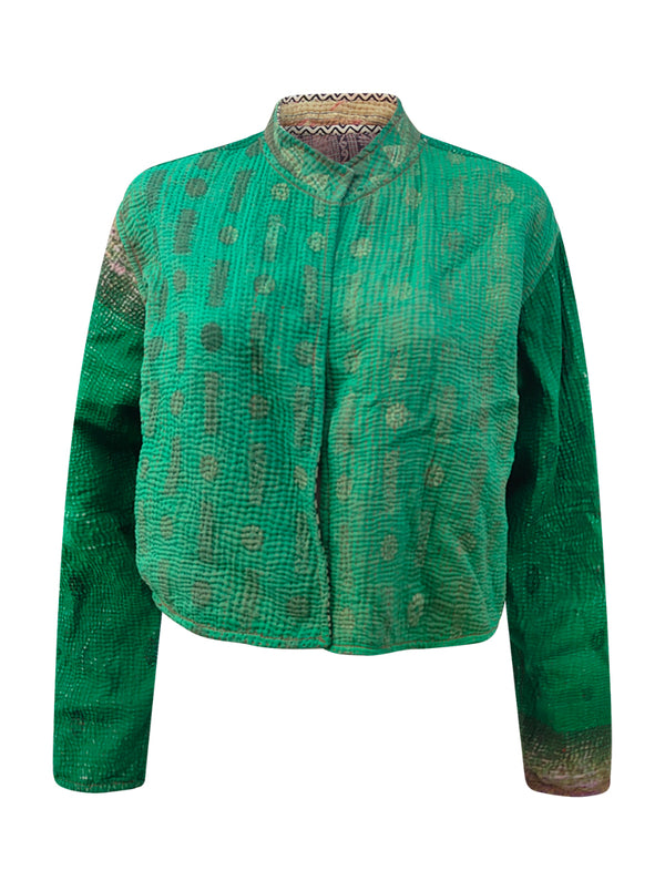 kantha vintage crop jacket anupa