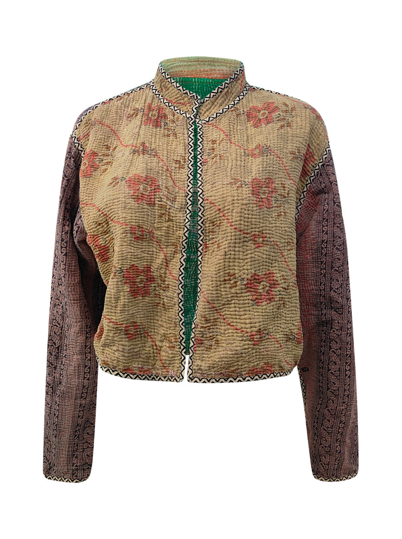 kantha vintage crop jacket anupa