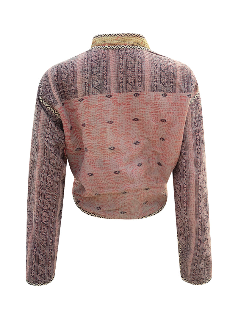 kantha vintage crop jacket anupa