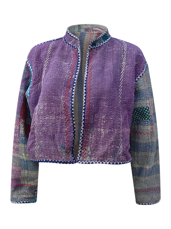 kantha vintage crop jacket beeja