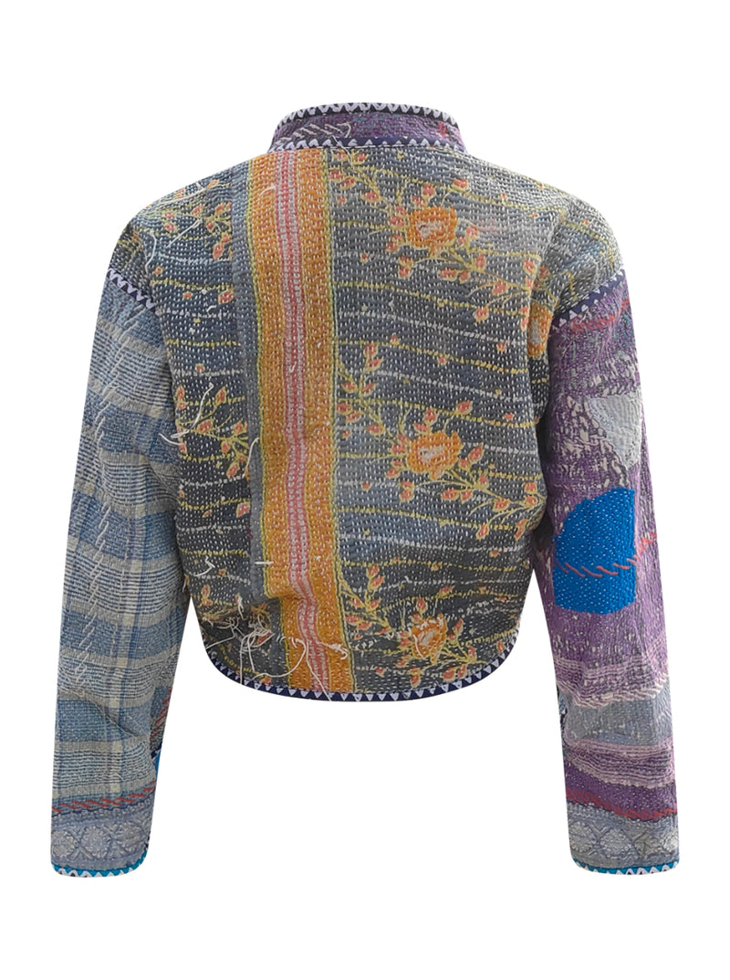 kantha vintage crop jacket beeja