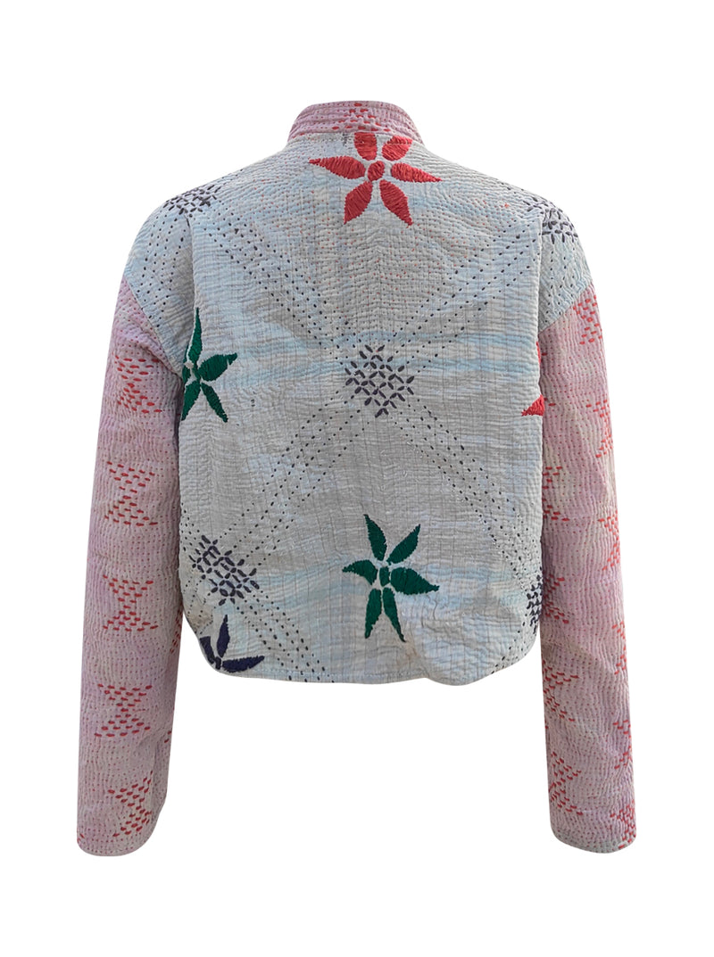 kantha vintage crop jacket brinda