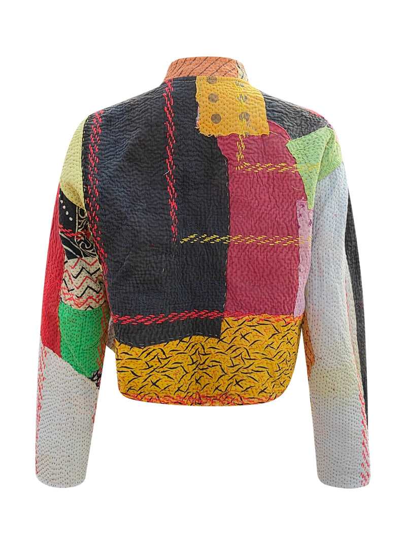 kantha vintage crop jacket aja