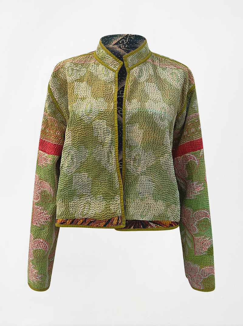 kantha vintage crop jacket raha (holi)