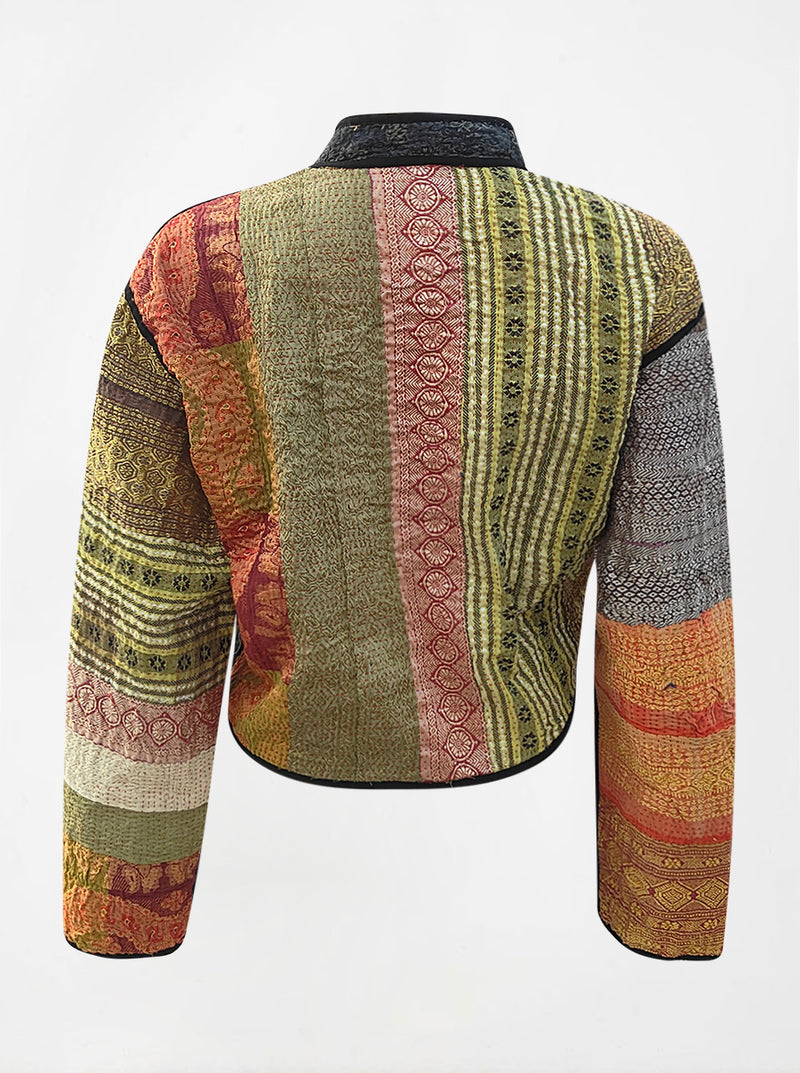 kantha vintage crop jacket seesha zari (holi)