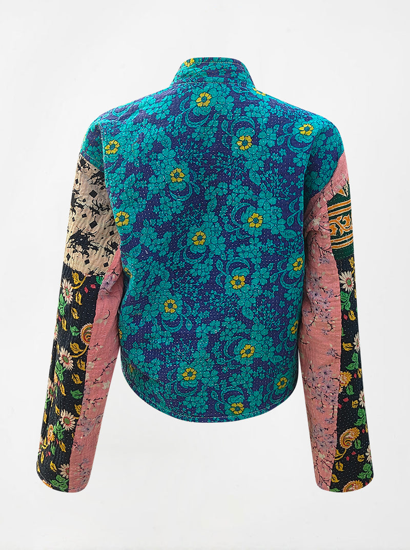 kantha vintage crop jacket karuna (holi)