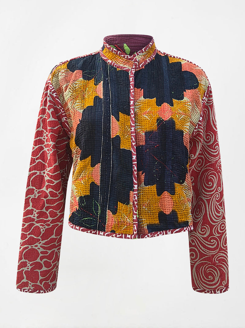 kantha vintage crop jacket krisha (holi)