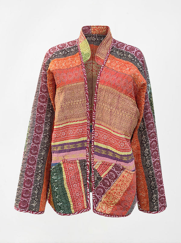 kantha vintage short jacket mala (holi)