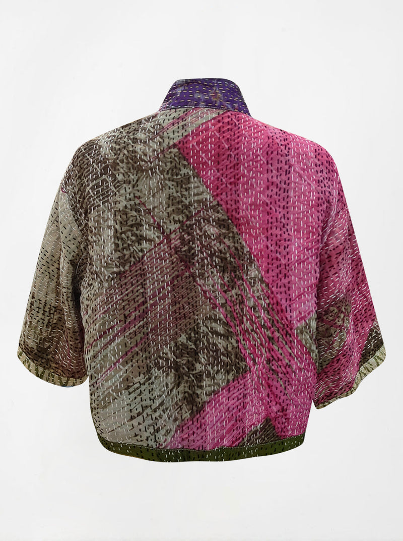 kantha vintage silk bolero sushila (holi)