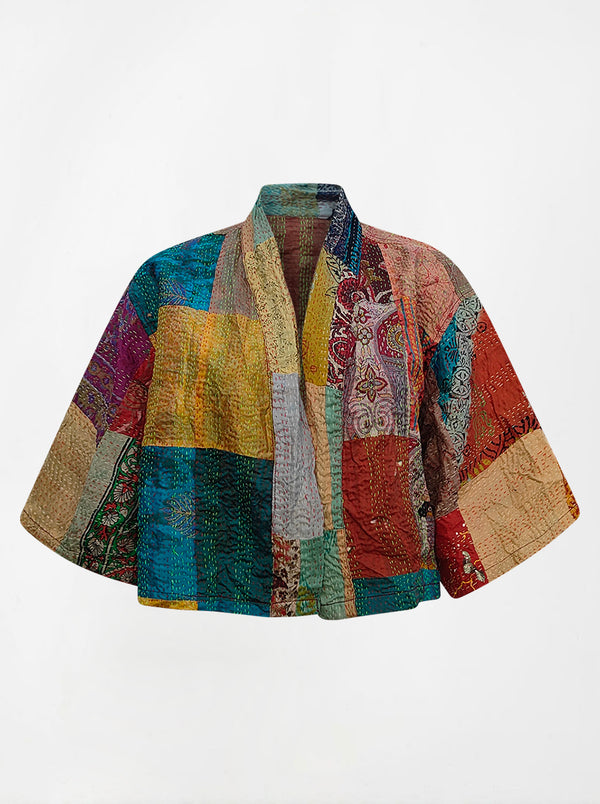 kantha vintage silk bolero hema (holi)