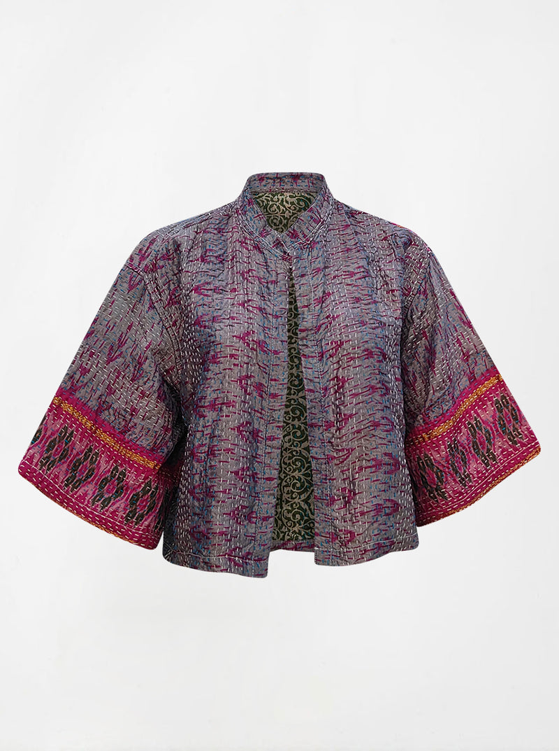 kantha vintage silk bolero geeta (holi)