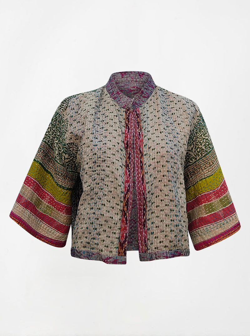 kantha vintage silk bolero geeta (holi)