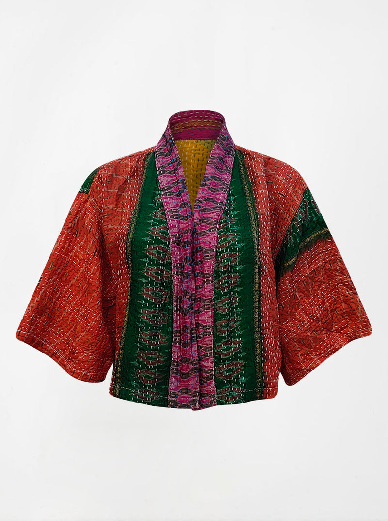 kantha vintage silk bolero sheetal (holi)