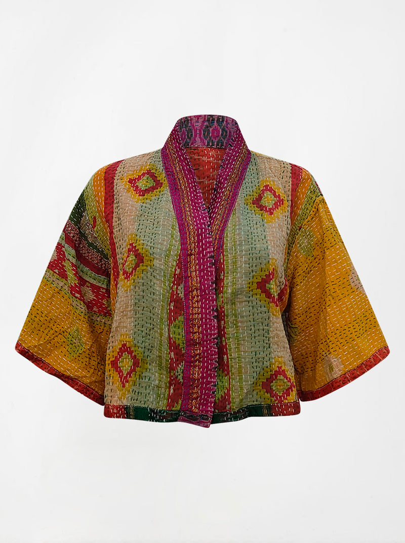 kantha vintage silk bolero sheetal (holi)