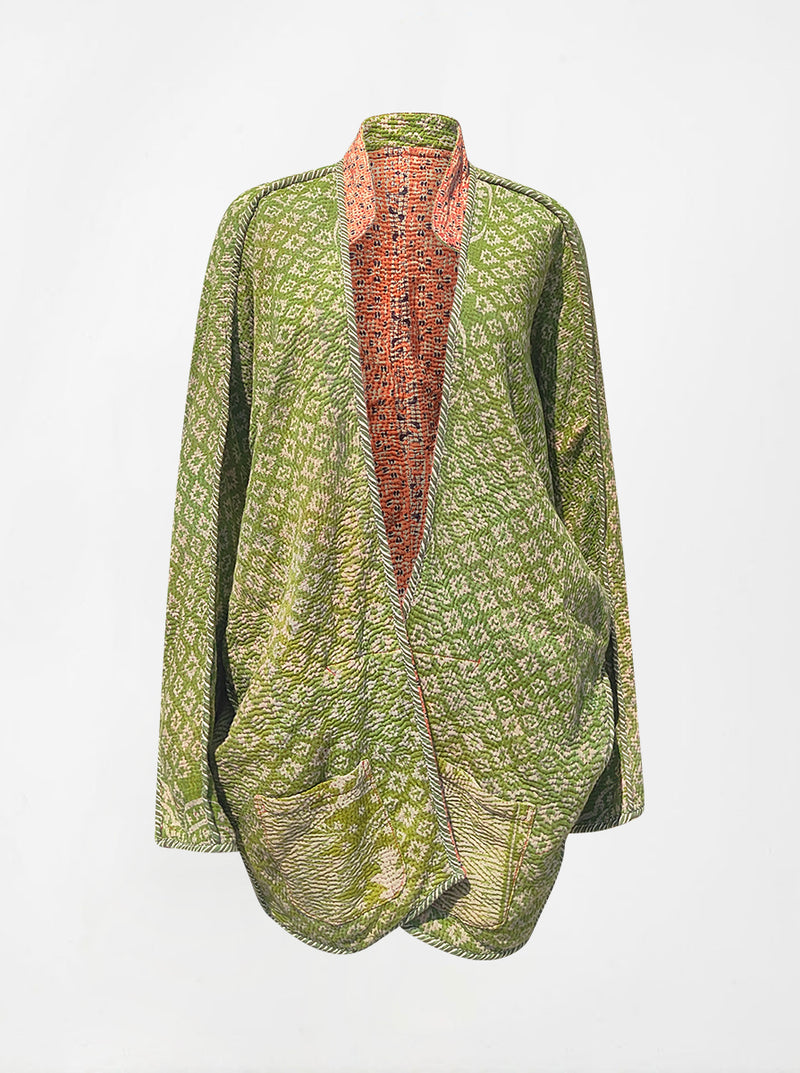 kantha vintage long jacket sameera (holi)