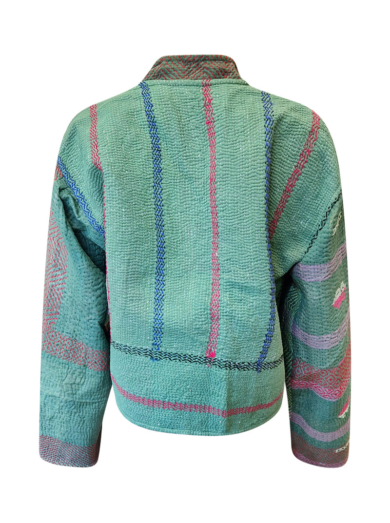 kantha vintage crop jacket sushi