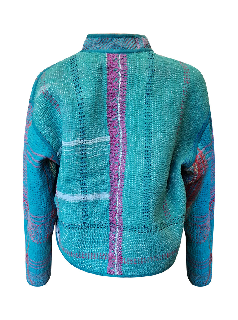 kantha vintage crop jacket sushi