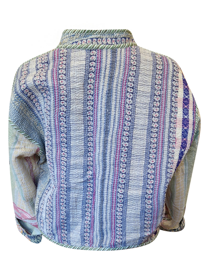 kantha vintage crop jacket chitra