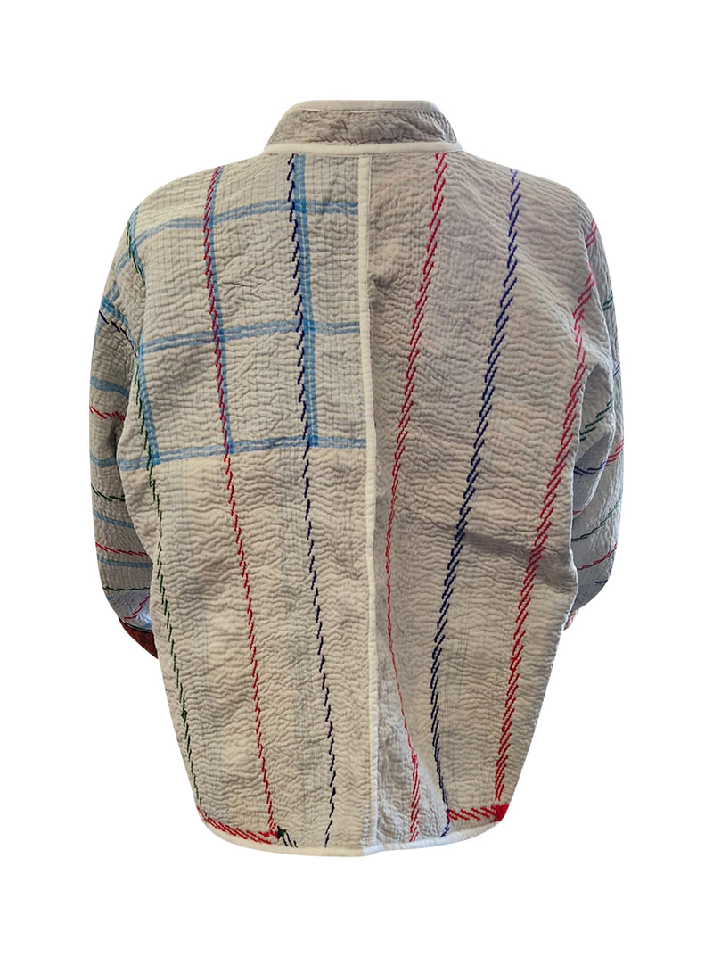 kantha reversible collar vest-zari collection-dhriti