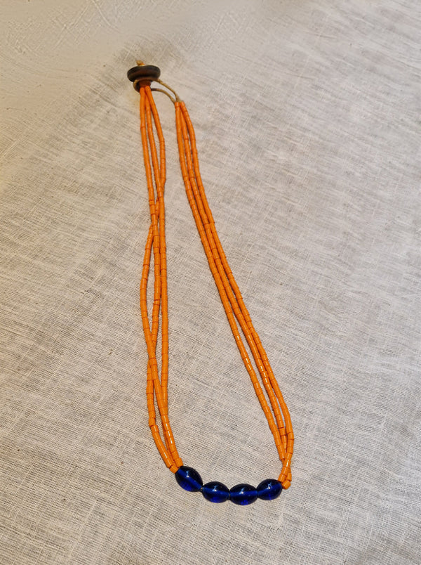 recycled glass bead necklace kala