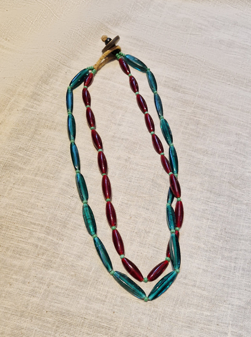 recycled glass bead necklace kala