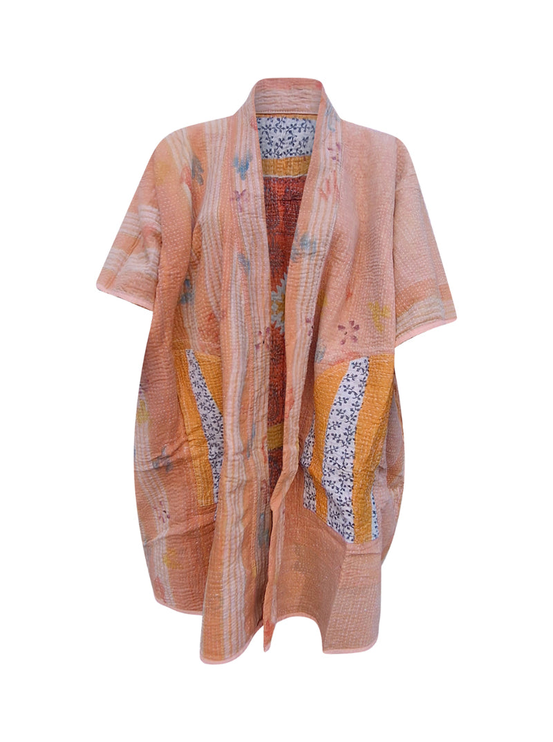 kantha reversible long poncho kriya