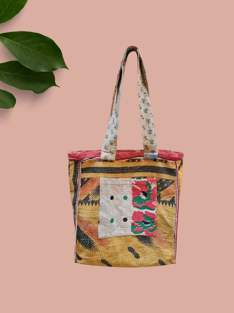 kantha vintage tote