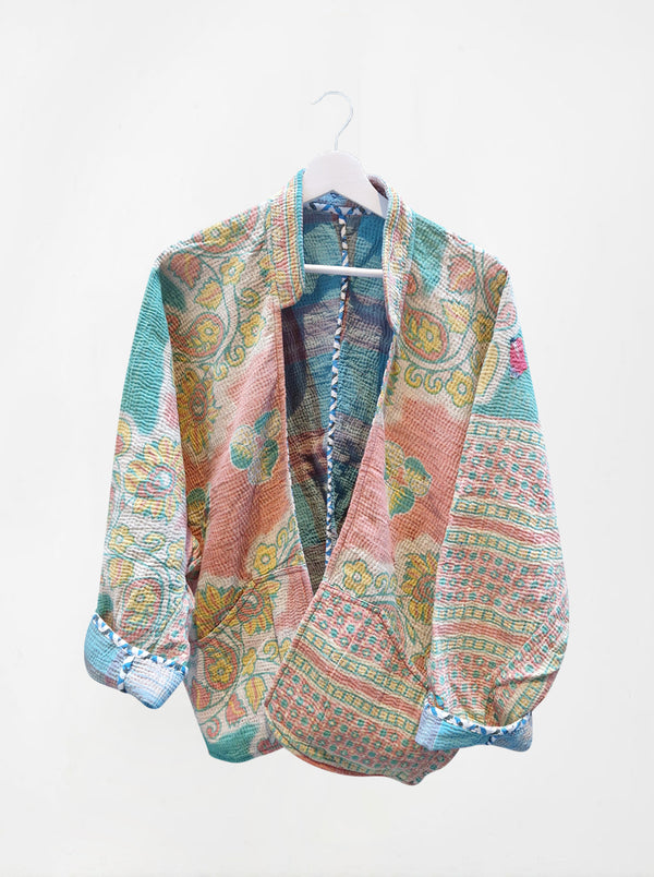 kantha vintage short jacket maho (sonar)