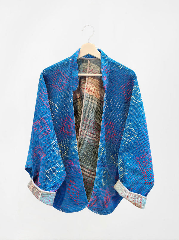 kantha vintage short jacket latha (sonar)