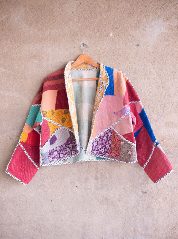 kantha vintage crop jacket shree (anant)