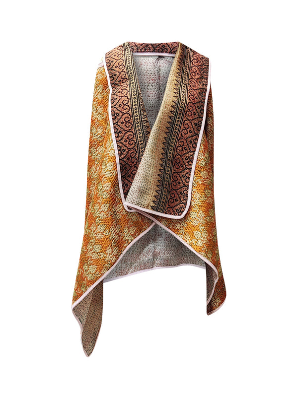 kantha vintage silk cape nyasa
