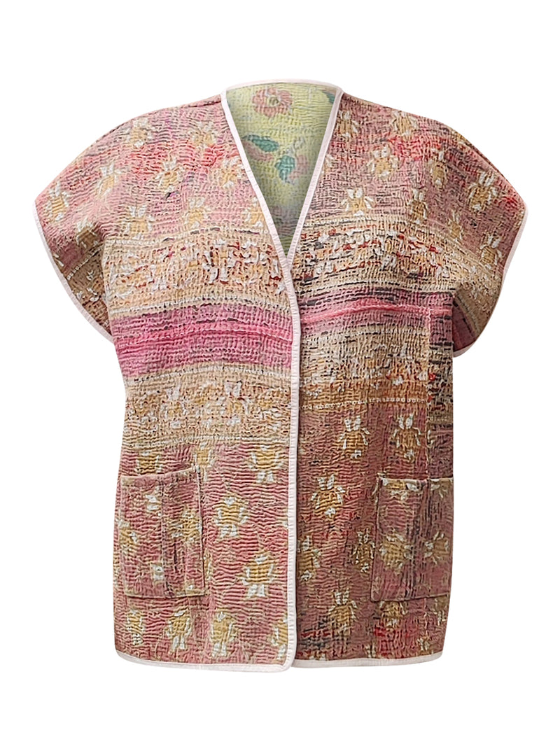 kantha reversible vest uma