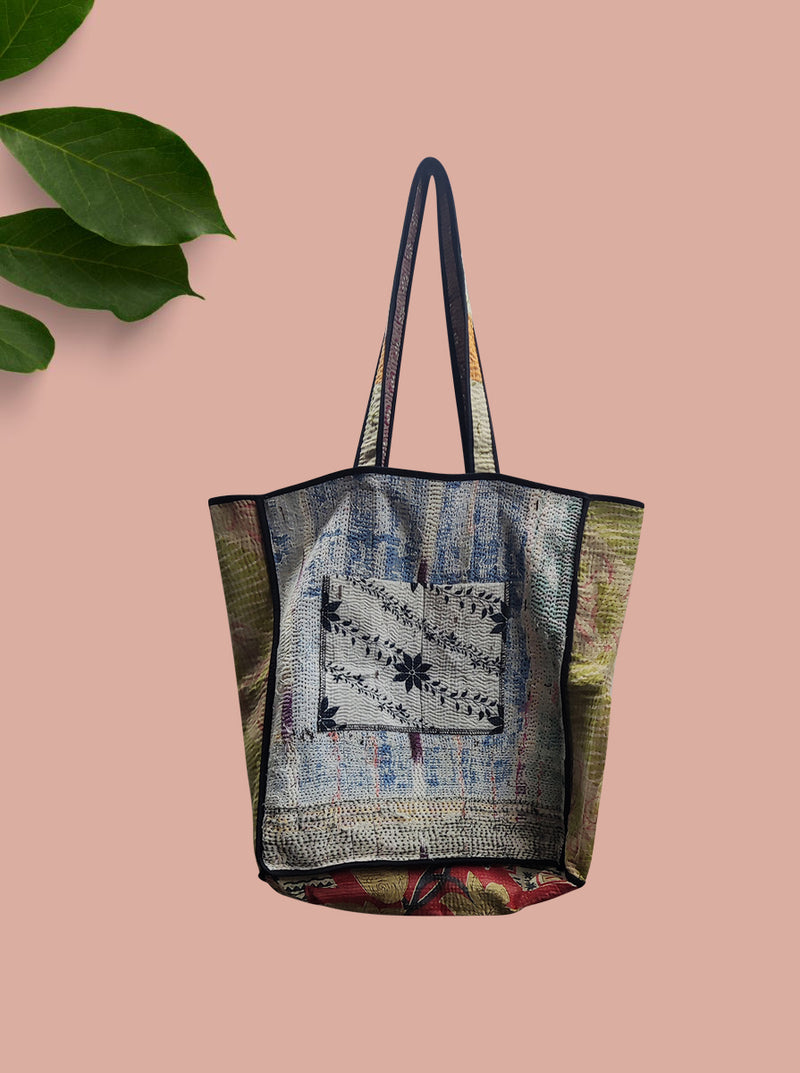 kantha vintage tote