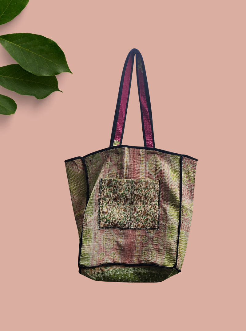 kantha vintage tote