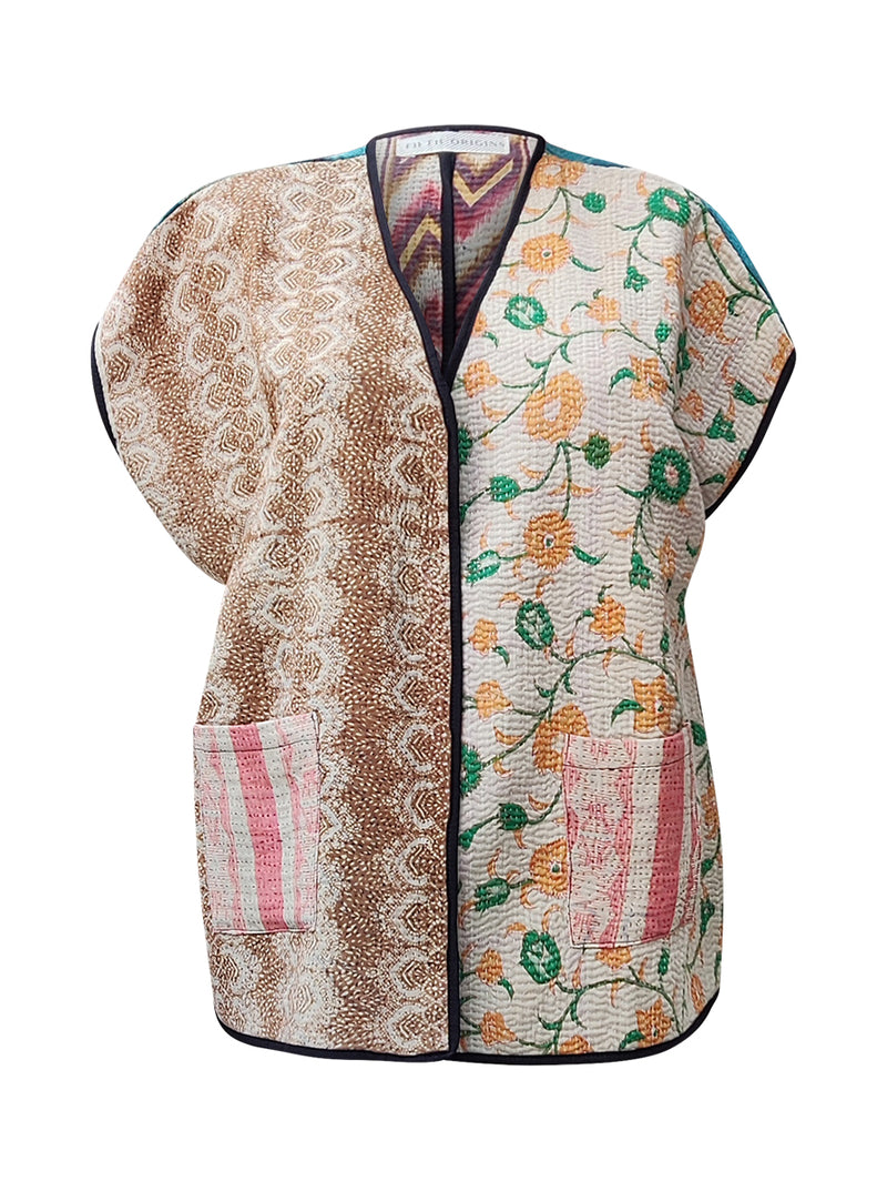 kantha reversible vest vallabha