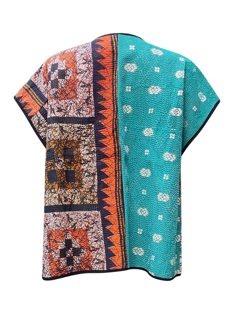 kantha reversible vest neela