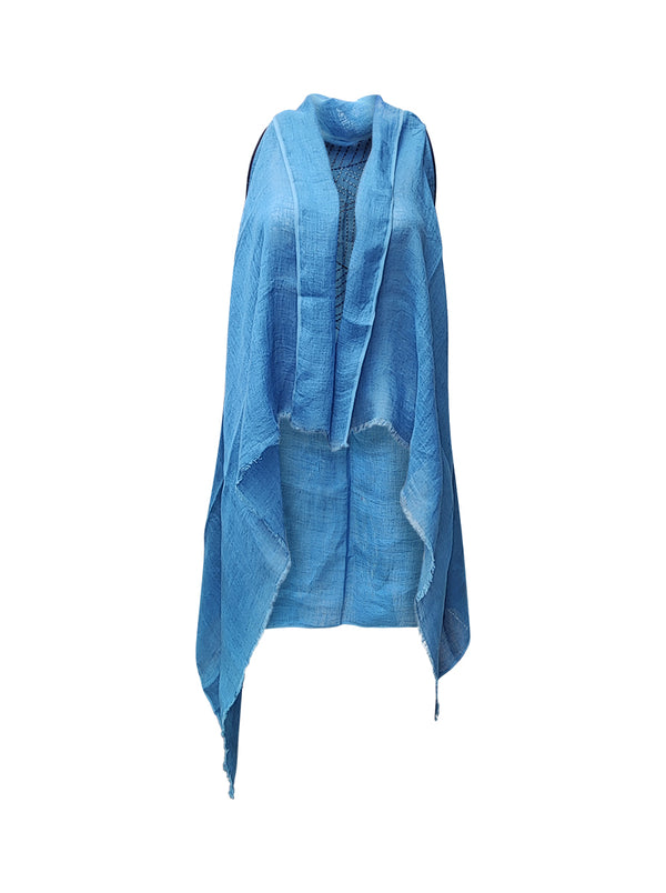 cape infinity linen azure blue zero waste edition