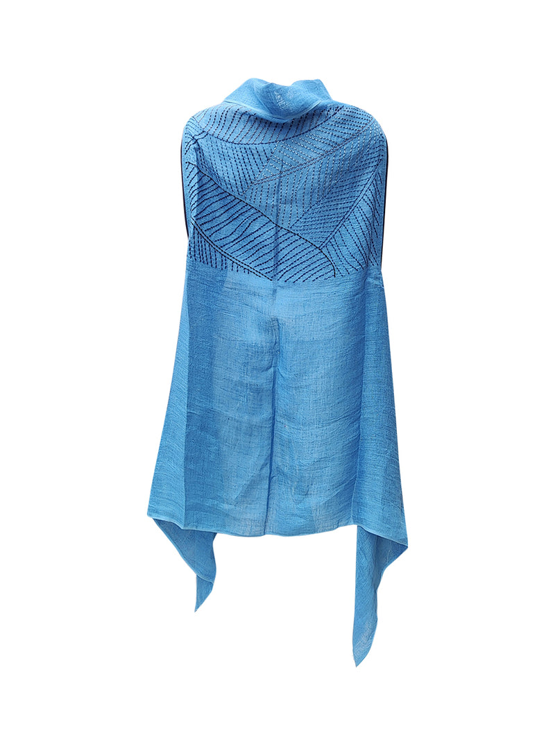 cape infinity linen azure blue zero waste edition