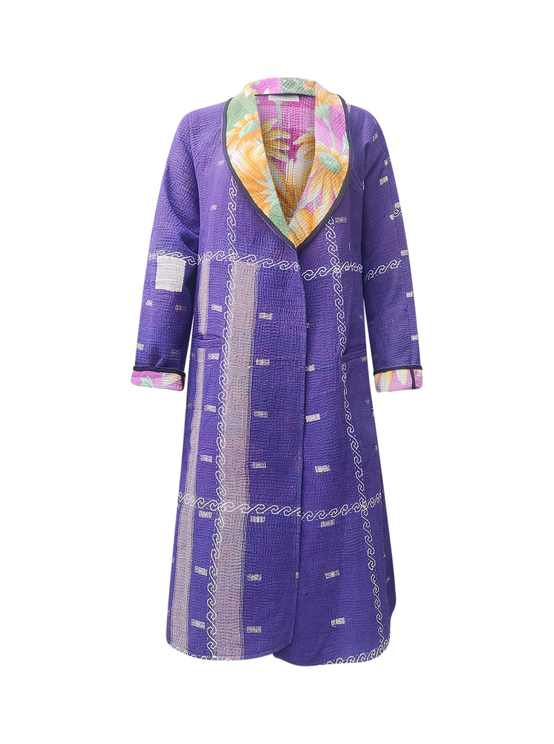 kantha vintage coat long basanti