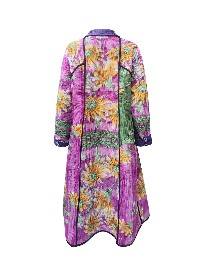 kantha vintage coat long basanti