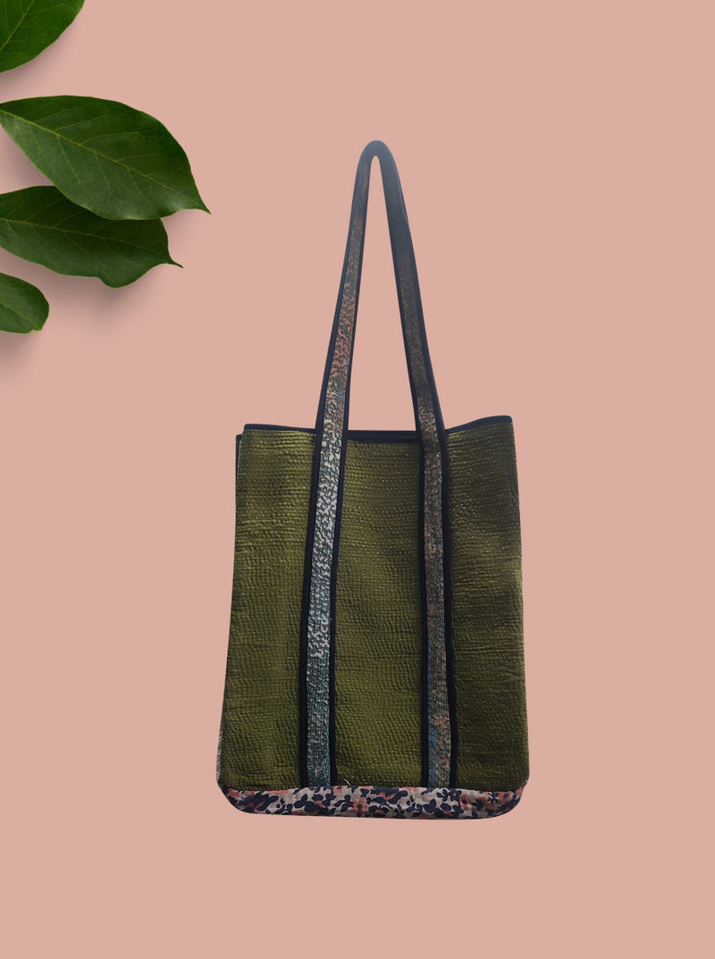 kantha vintage tote bag siva