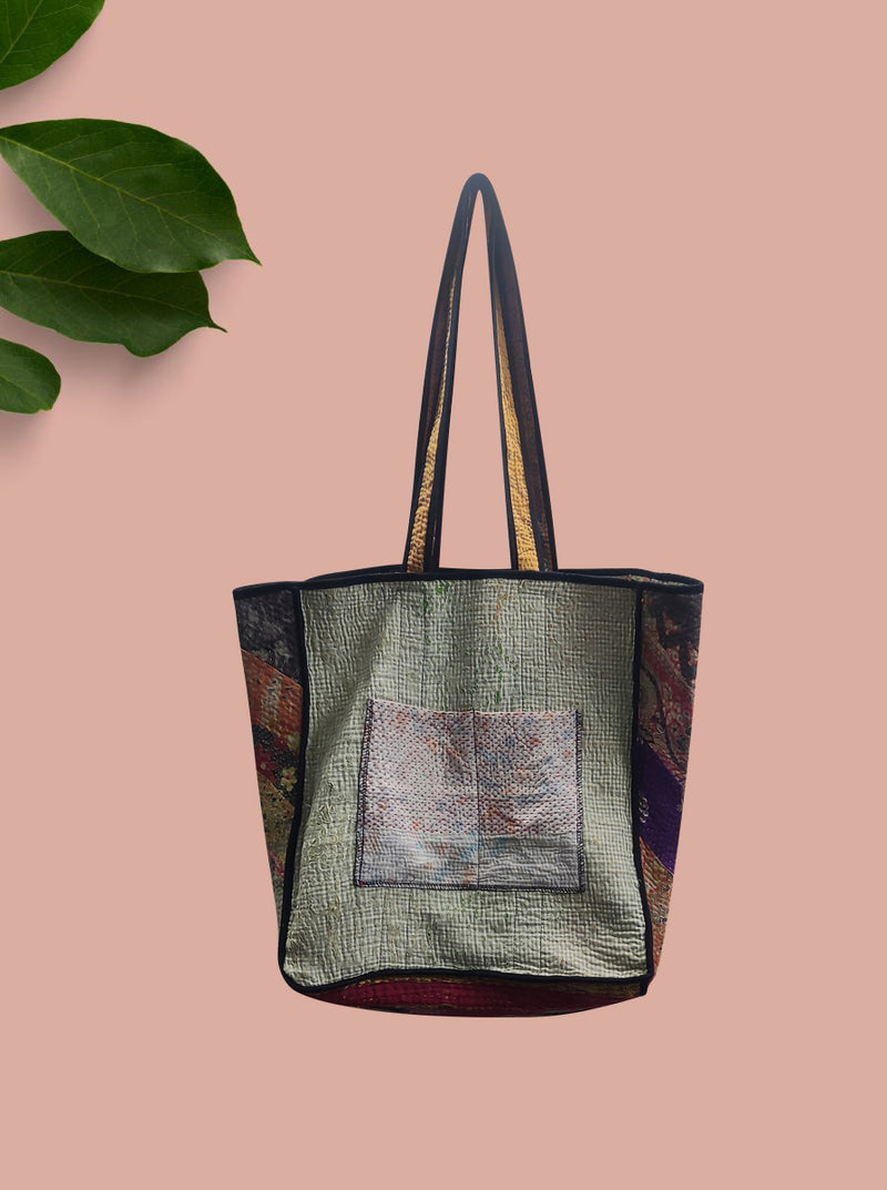 kantha vintage tote bag mahi