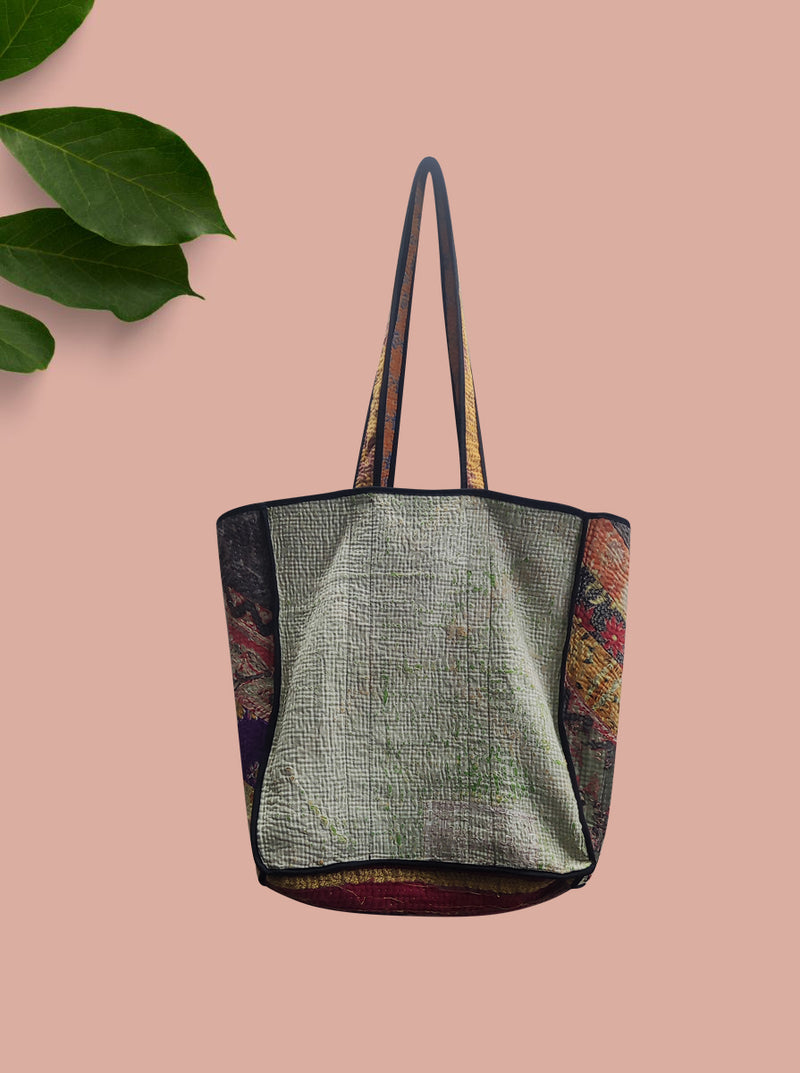 kantha vintage tote bag mahi