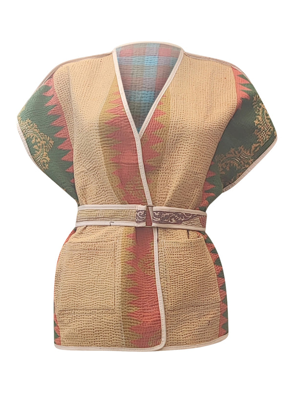 kantha reversible vest no waste sale aadhya