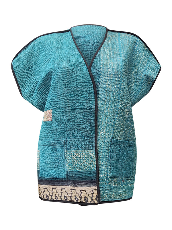 kantha reversible vest avni