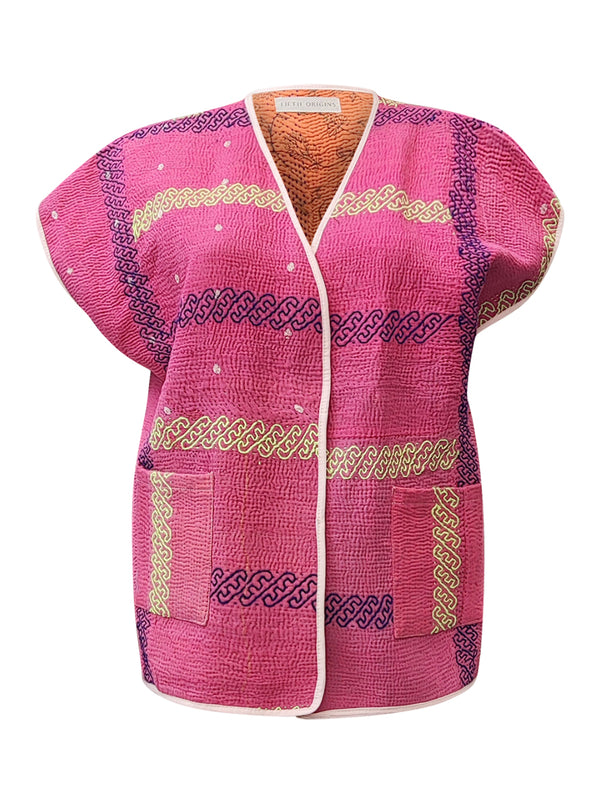 kantha reversible vest navya