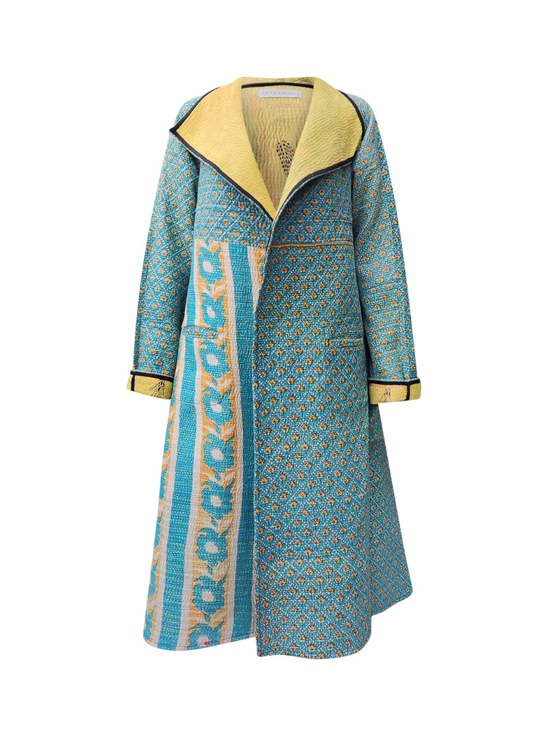 kantha vintage dress coat long jivika