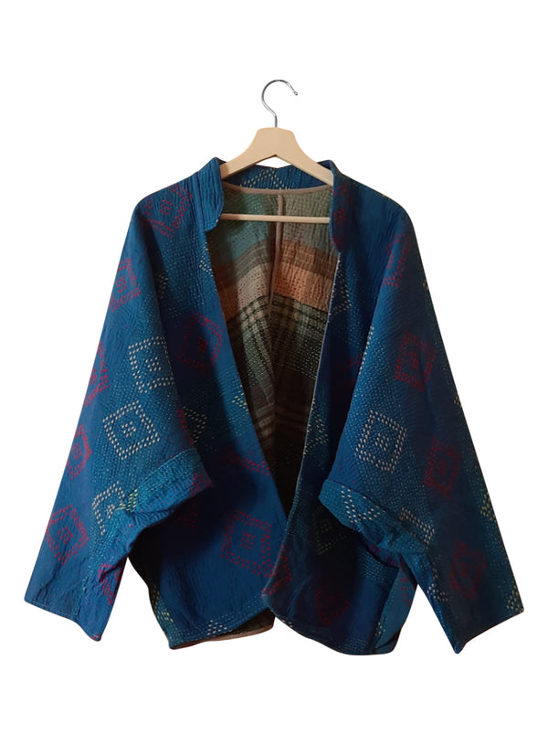 kantha vintage short jacket latha (sonar)