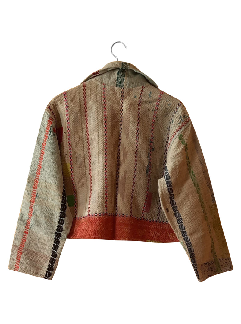 kantha vintage crop jacket suchi (sonar)